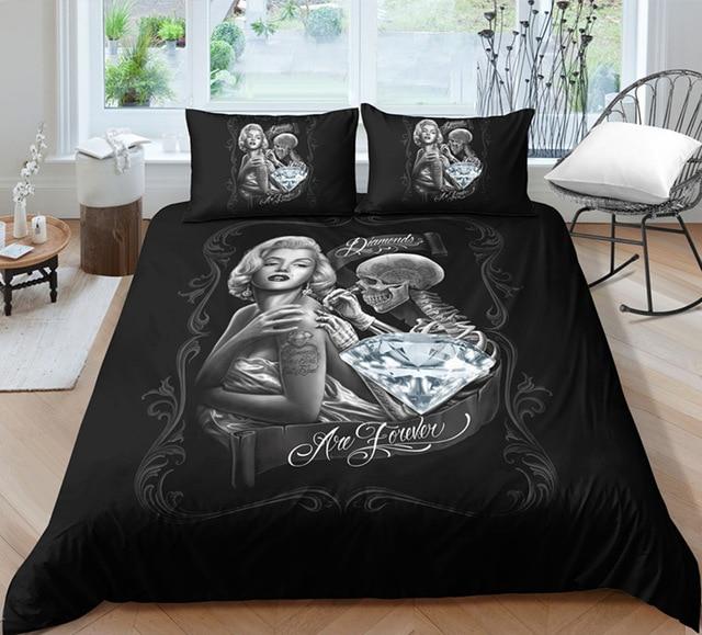 Unique Designed Skull Bedding Set Popular Hot Duvet Cover Set