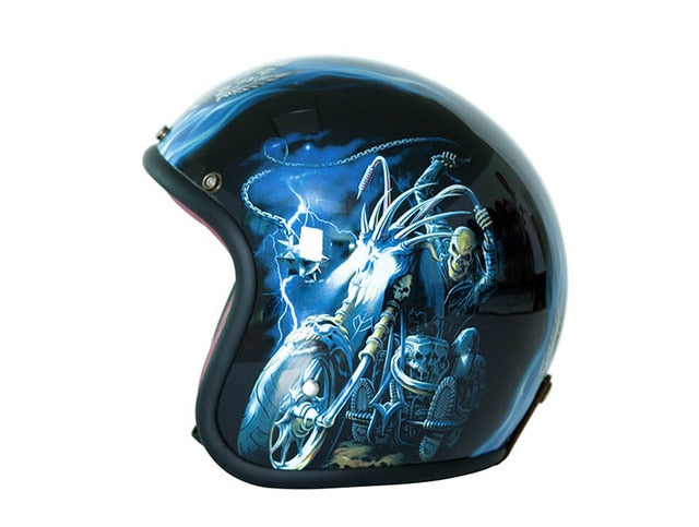 Vintage Open Face Motorcycle Helmet high quality Motorbike Helmet Chopper Style Retro Helmets moto capacete  scooter helmets DOT