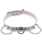 Choker Rivets O Round Metal Silver Color Leather Collar Bondage Goth Chokers Women Gothic Necklace 2017 New Punk Jewelry