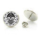 fashion colorful Sugar Skull glass cabochon women stud earrings men women day of the dead jewelry new holiday gifts D1014