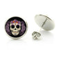 fashion colorful Sugar Skull glass cabochon women stud earrings men women day of the dead jewelry new holiday gifts D1014