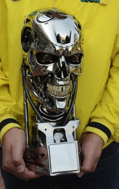 Replica Resin Terminator Skull Endoskeleton Lift-Size Bust Figure LED EYE Best Quality