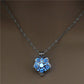 Luminous Horse Skull Pineapple Rose Necklace Pendant Hollow Long Silver Chain Link Pendants Sweater Necklace