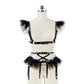 Handmade Tarot Kitten Full Elastic Punk Harajuku Lolita Gothic Garter Harness Bra Bondage Bra Body Harness