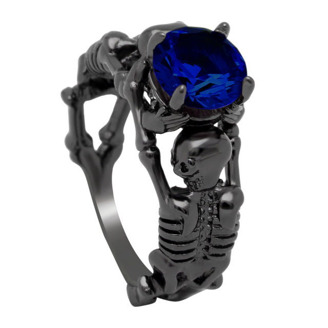 Ghost evil Skull skeleton Hand CZ Ring European and American Punk style Motor Biker Men Ring new skull men's jewelry