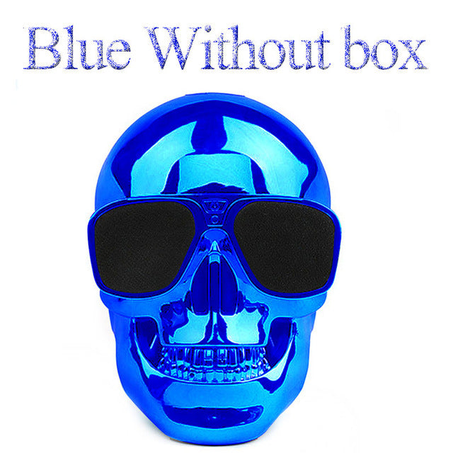 Wireless Sunglass Skull Bluetooth Speaker bass Halloween Cartoon Gift Mini Skull head Shape  Portable for iphone computer