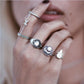 Fashion Black Opening Ring 3 pcs/set Midi Finger Knuckle Ring Set for Women Punk Alloy Finger Rings Boho Jewelry