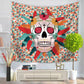 Coloful Skull Head Tapestry Wall Hanging Door Curtain Multi-purpose Beach Towel Yoga Mat Blanket Table Cloth Home Decor 1PC