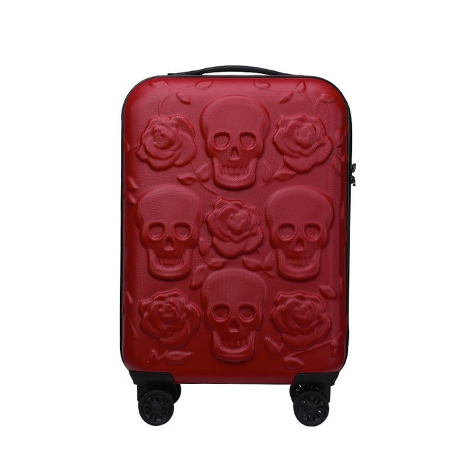 Travel Skull Luggage Cool Skull Luggage Suitcase Fashion Flower Women Or Men Suitcase Travel