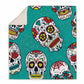 Plaid Skull Flannel Throw Blanket Snuggle Fuzzy Sherpa Fleece Microfiber Blankets