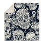Plaid Skull Flannel Throw Blanket Snuggle Fuzzy Sherpa Fleece Microfiber Blankets
