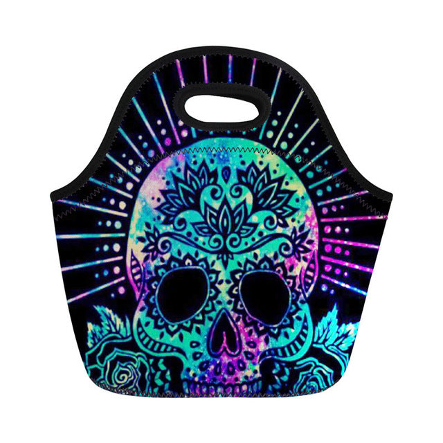 Family Picnic Insulated bag Ghost Sugar Skull Thermal Lunchbox