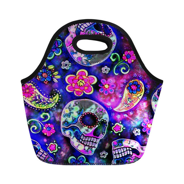 Family Picnic Insulated bag Ghost Sugar Skull Thermal Lunchbox