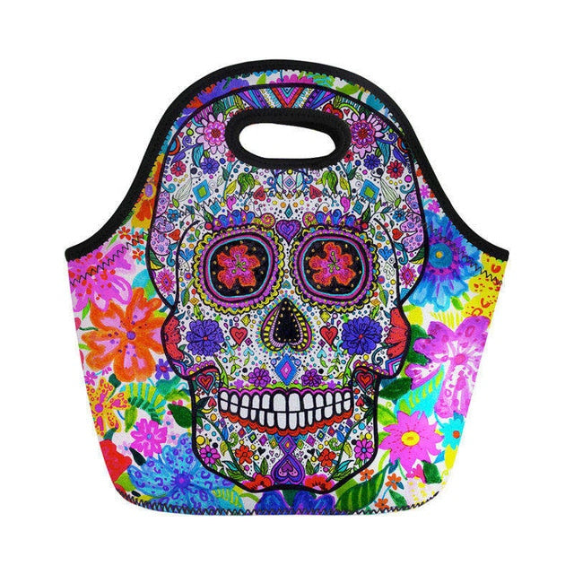 Family Picnic Insulated bag Ghost Sugar Skull Thermal Lunchbox