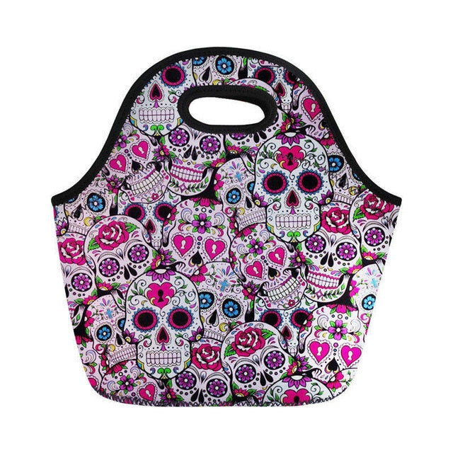 Family Picnic Insulated bag Ghost Sugar Skull Thermal Lunchbox