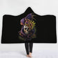 Sugar Skull Flower Hooded Blanket For Adults Kids