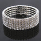 1PC Fashion Hot Sale Popular Bracelet For Women Crystal  Stretch Shine Wedding Bridal Gift