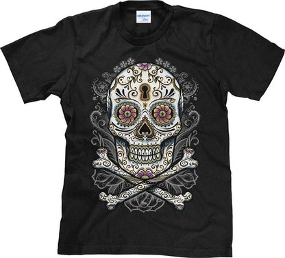 Floral Sugar Skull T shirt