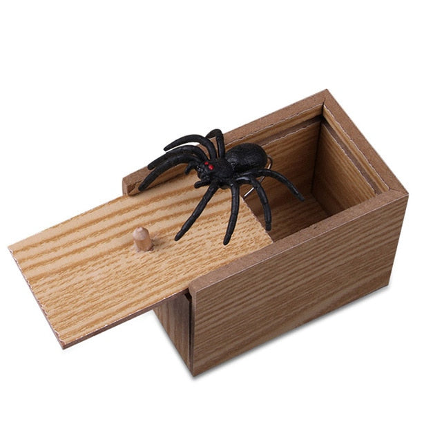 Prank Spider Wooden Scare Box Trick