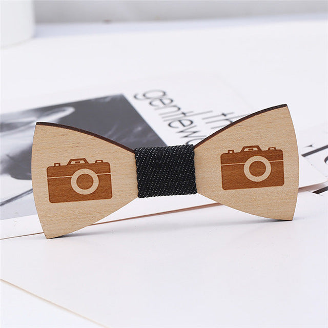 Hot Fashion Mens Wooden Bow Tie Accessory Wedding Party Christmas Gifts Bamboo Wood Bowtie Neck Wear for Men Women cravat