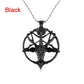 1Pcs Fashion Retro Pentagram Pan God Skull Goat Head Pendant Necklace Luck Satanism Occult Metal Vintage Silver Star Necklace
