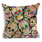 DecorUhome Folkloric Sugar Skull Cushion Covers Polyester Sequin pillow Cover for Sofa Bed Nordic Decorative Pillow Case