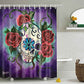 Messagee Unique and Generic Sugar skull tattoo Shower Curtain Custom Printed Waterproof fabric Polyester Bath Curtain 72"(w) x 72"(h) Inches Bathroom Decor