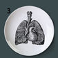 Human Body structure decorative plate art ceramic dish display tray club price fun skull dish creative kitchen decoration set