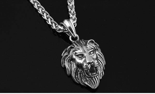 Glow In The Dark Crown Lion Tiger Pendant Necklaces Gold Color Rock Animal Necklaces For Women Men Jewelry