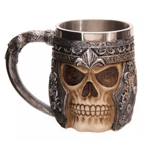 5 Design Creative Double Wall Stainless Steel 3D Skull Mugs Coffee Mug Skull Knight Tankard Dragon Drinking Cup Canecas Copo