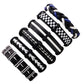 1Set/5-6PCs Punk Rock Skull Star Multi Charm Bracelet For Women Men Gothic Jewelry Braided Rope Leather Bracelet Men