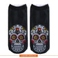 New arrival Women Low Cut Ankle Socks Funny Skull 3D Printing Sock Cotton Hosiery Gothic Punk Shantou Printed Sock