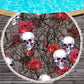 10 colors Black Grey red Sugar Skull Summer Round Beach Towel Microfiber Bath Towel Large