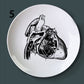Human Body structure decorative plate art ceramic dish display tray club price fun skull dish creative kitchen decoration set