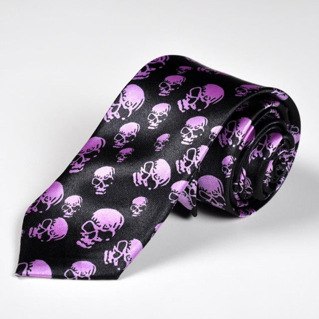 Skull Pattern Party Necktie Mens  Fashion Gravatas Corbatas Student 5cm Casual Printed Neck Tie For Women and Men