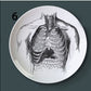 Human Body structure decorative plate art ceramic dish display tray club price fun skull dish creative kitchen decoration set
