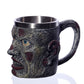 Royal Noble Skull Mug Dragon Mug Resin Stainless Steel Coffee Tea Beer Drinkware Barware for Home Offfice Party