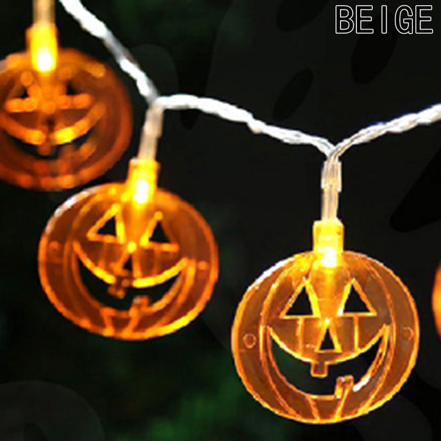 10 LED Hanging Halloween Decor Pumpkins/Ghost/Spider/Skull LED String Lights Lanterns Lamp For DIY Home Outdoor Party Supplies