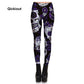 Qickitout Brands New Fitness Fashion Sexy Women Fashion Legging  Printing leggings Slim Skeleton Skull Leggings Woman Pants