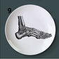 Human Body structure decorative plate art ceramic dish display tray club price fun skull dish creative kitchen decoration set