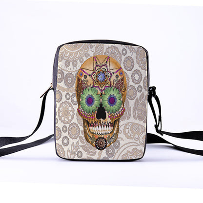 Fashion Messenger Bags for women Punk style Shoulder Bag Children Crossbody Bag for Girl skull style children bag 23x17x5cm