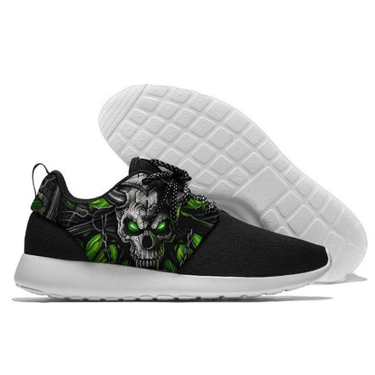 Men and womens  Running Sneaker Lightweight Walking Cool Skull Comfort Sports Running Shoes