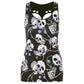 New Fashion Women Plus Size Skull Print Hole Hollow Out Sleeveless Black Creative design  Blouse Pullover Tops Shirt