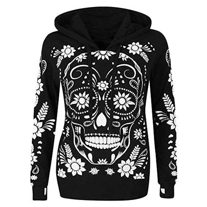 Sugar Skulls - Day of The Dead Gothic Women's Plus Size Hoodie Sweatshirt