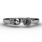 Fashion Skull Womens Ring 316L Stainless Steel Punk Rock Rings Charm Female Inlaid Red Rose Rings