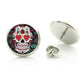 fashion colorful Sugar Skull glass cabochon women stud earrings men women day of the dead jewelry new holiday gifts D1014