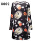 Casual Loose Round Neck Halloween Xmas Party Dress