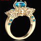 Brand New Arrival Creative Black Silver Gold colour Wing Skull Ring with AAA Zirconia Crystal Plated Party Jewelry