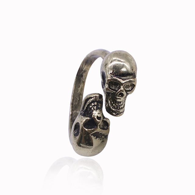 Tiger Ring For Men Jewelry Vintage Punk Mens Rings Steampunk Hollow Stainless Steel Rings Of Anime Skull Hip Hop