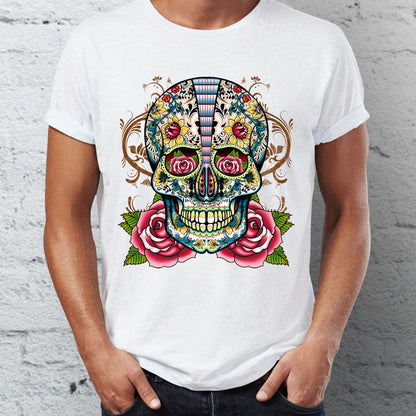 Men's T Shirt Sugar Skull Pop Cool Artsy Tee